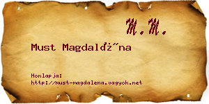 Must Magdaléna névjegykártya